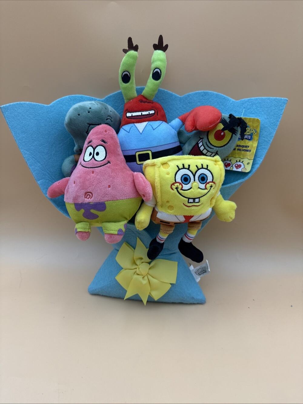 New Spongebob Plush Toy Bouquet Patrick Squidward Mr. Crabs Plankton Cute Gift